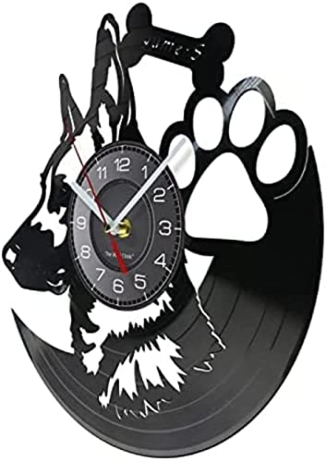 【リアル】壁掛け ペット時計 かわいい ジャーマンシェパード インテリア Amazon.co.jp: 壁掛け時計 12インチ ジャーマンシェパード